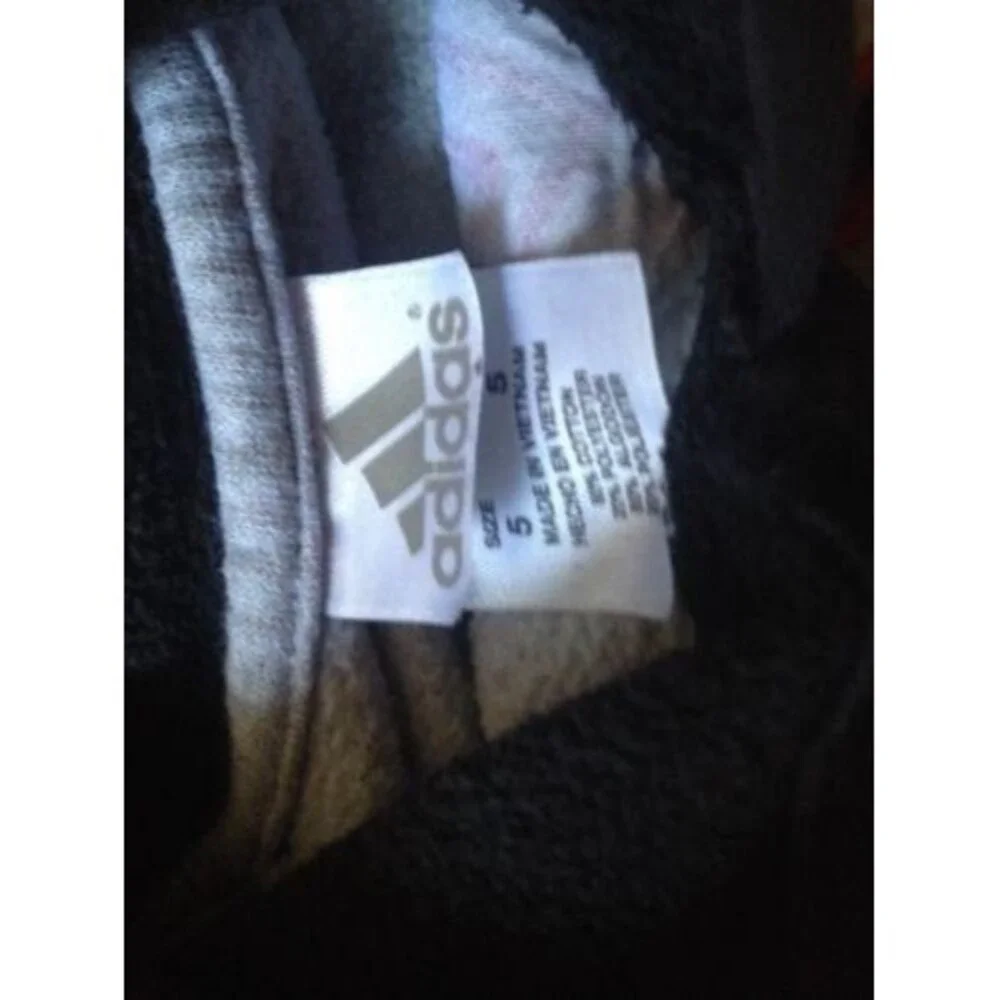 Adidas Boys Athletic Hoodie Sweatshirt Pullover Size 5 Multi-Color